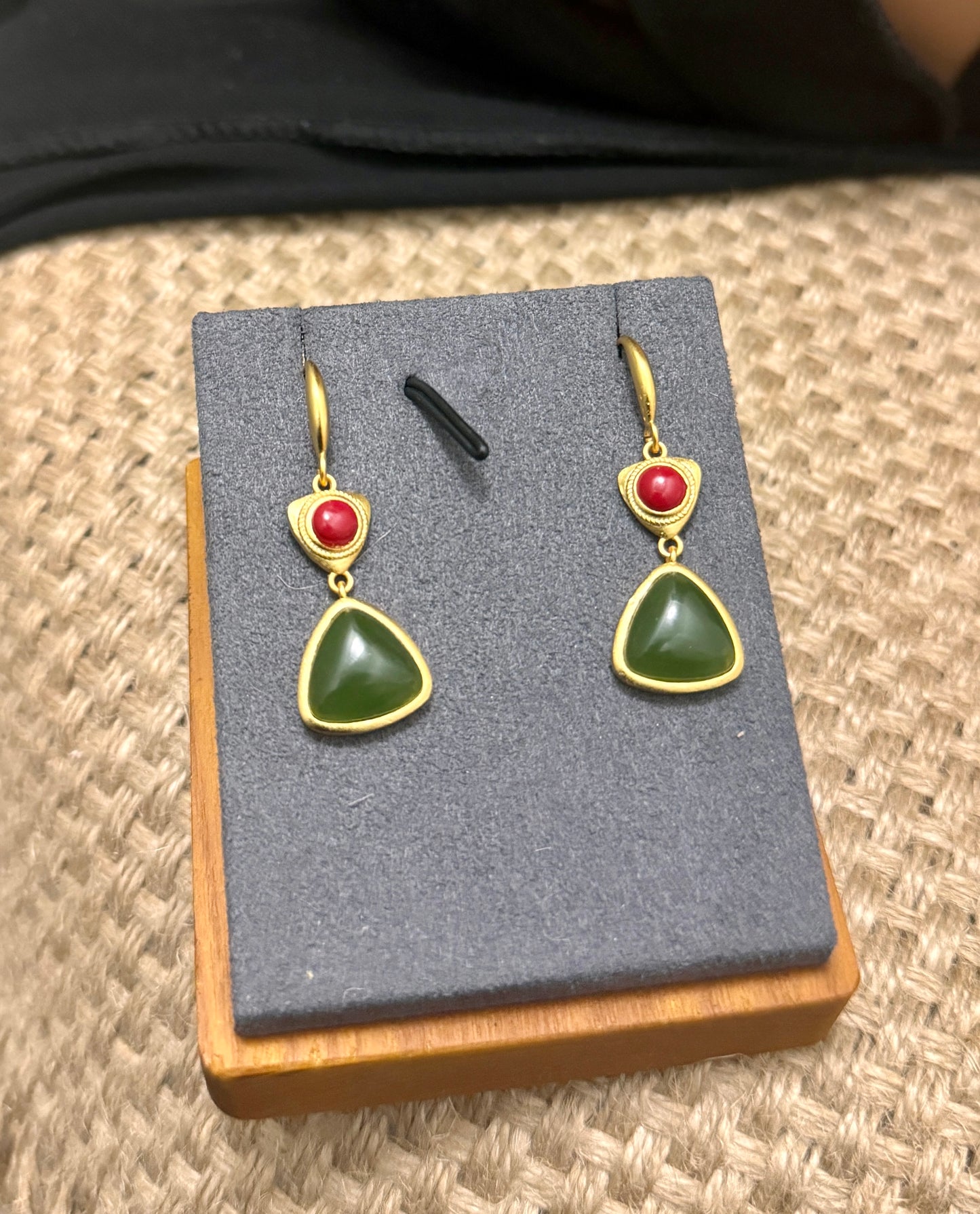 Jade earrings