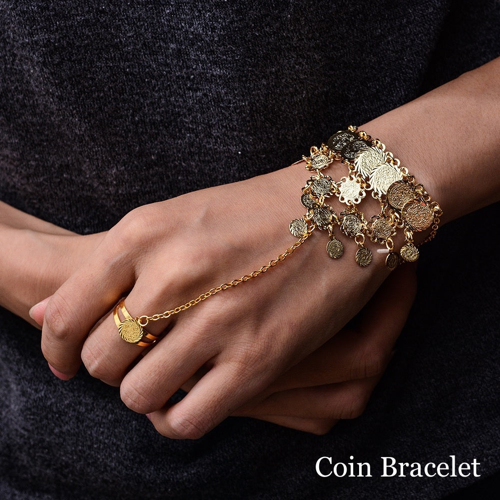 Coin Bracelet, Ancient Coin Bracelet, Gold Bracelet