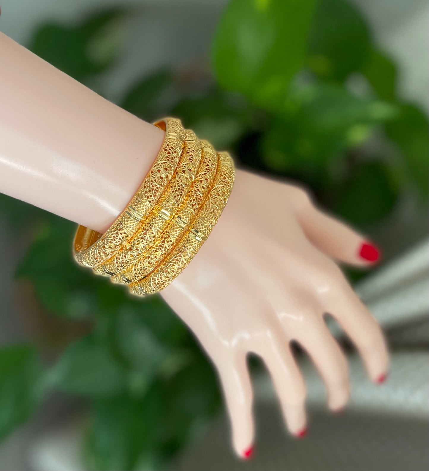 Wedding Gold Bangles, Stackable Bangles
