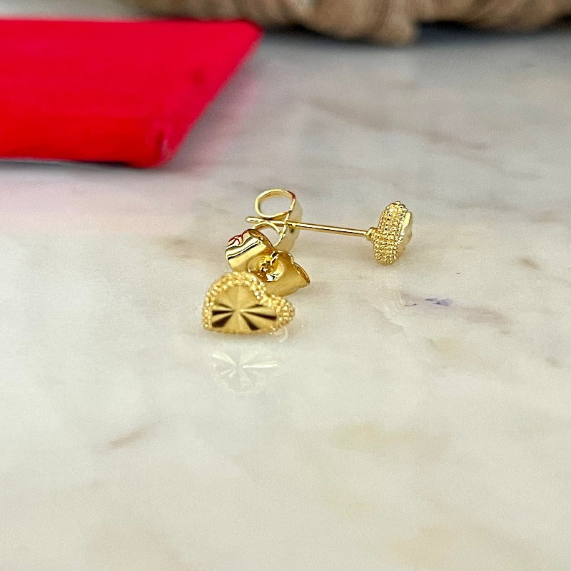 Stud Earrings, Heart Stud Earrings