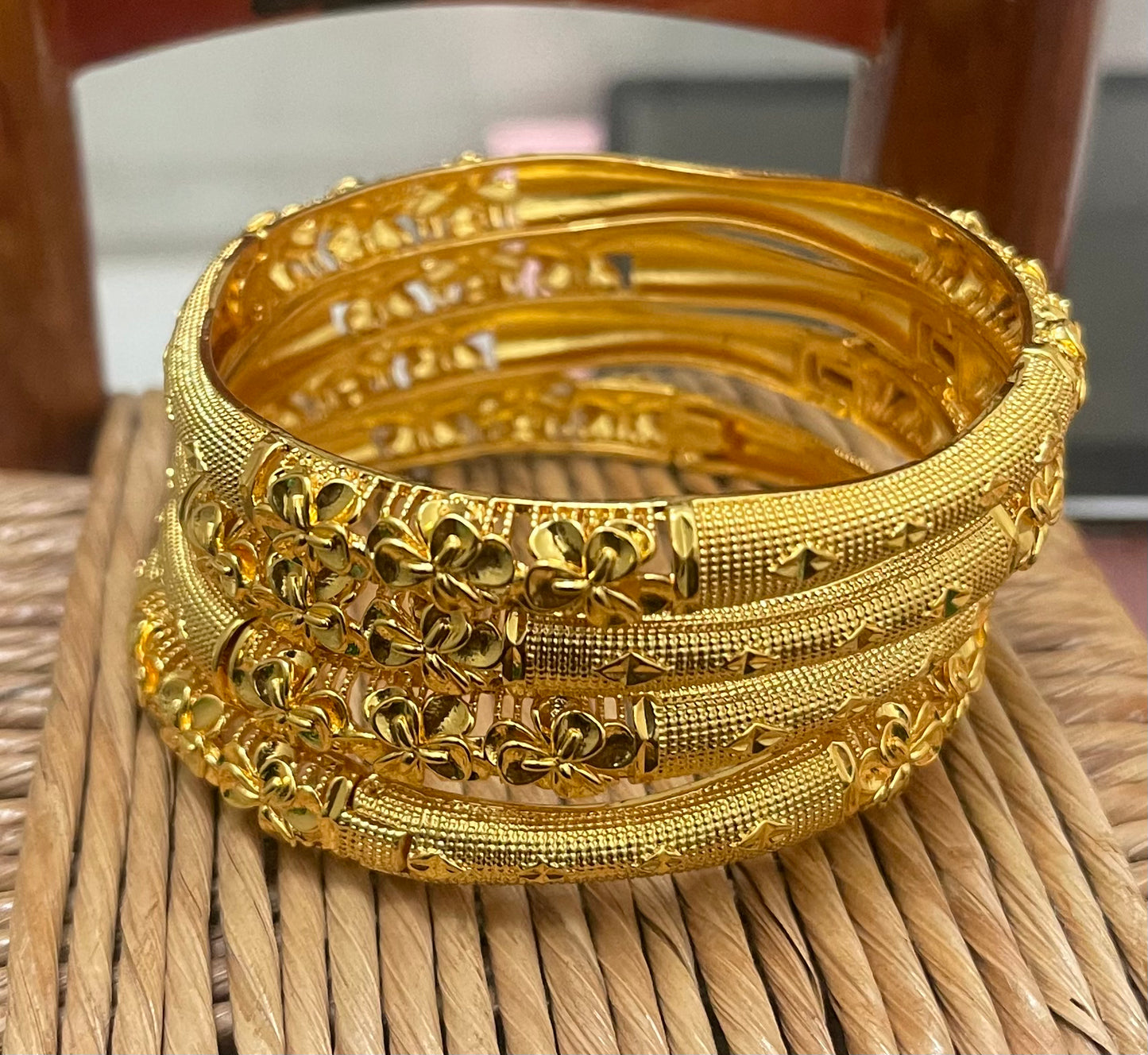 Dubai Gold Bangles, 24K Gold Bangles, Wedding Jewelry Bangle