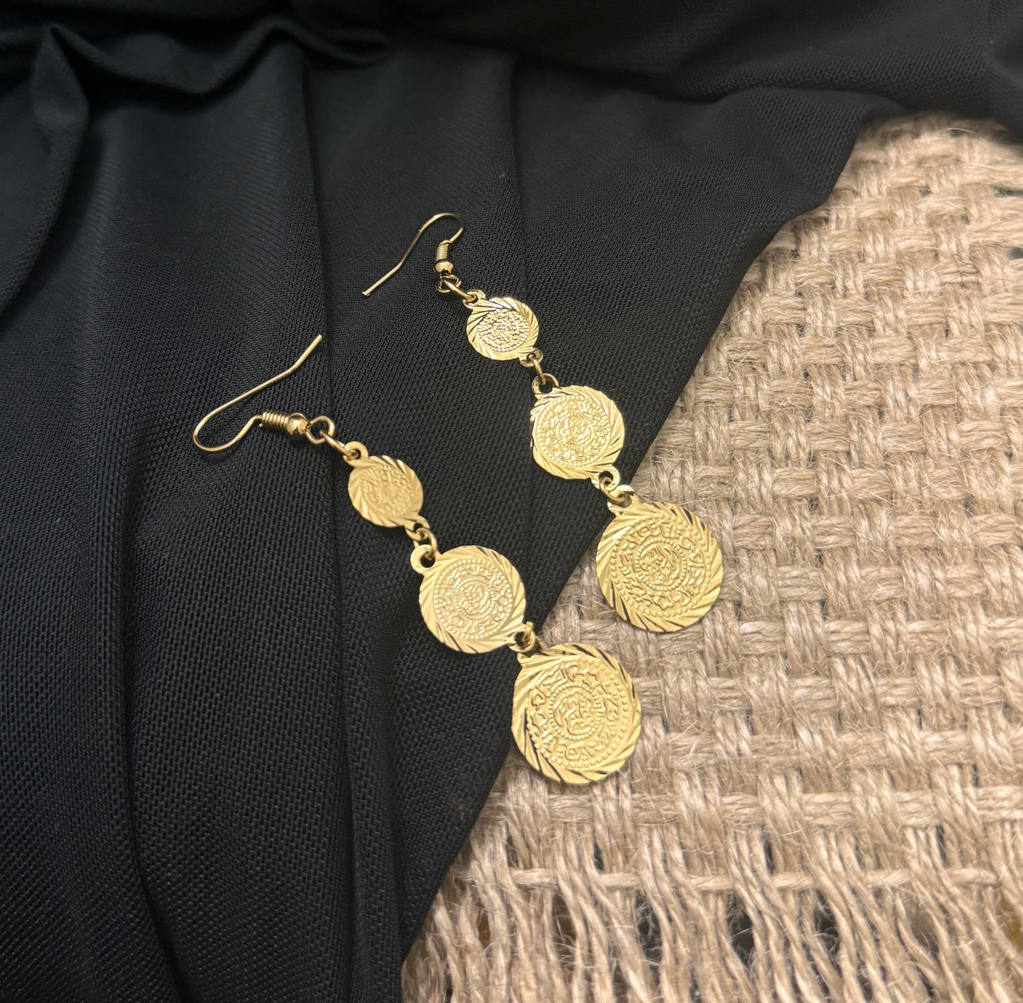 Gold Coin Earrings