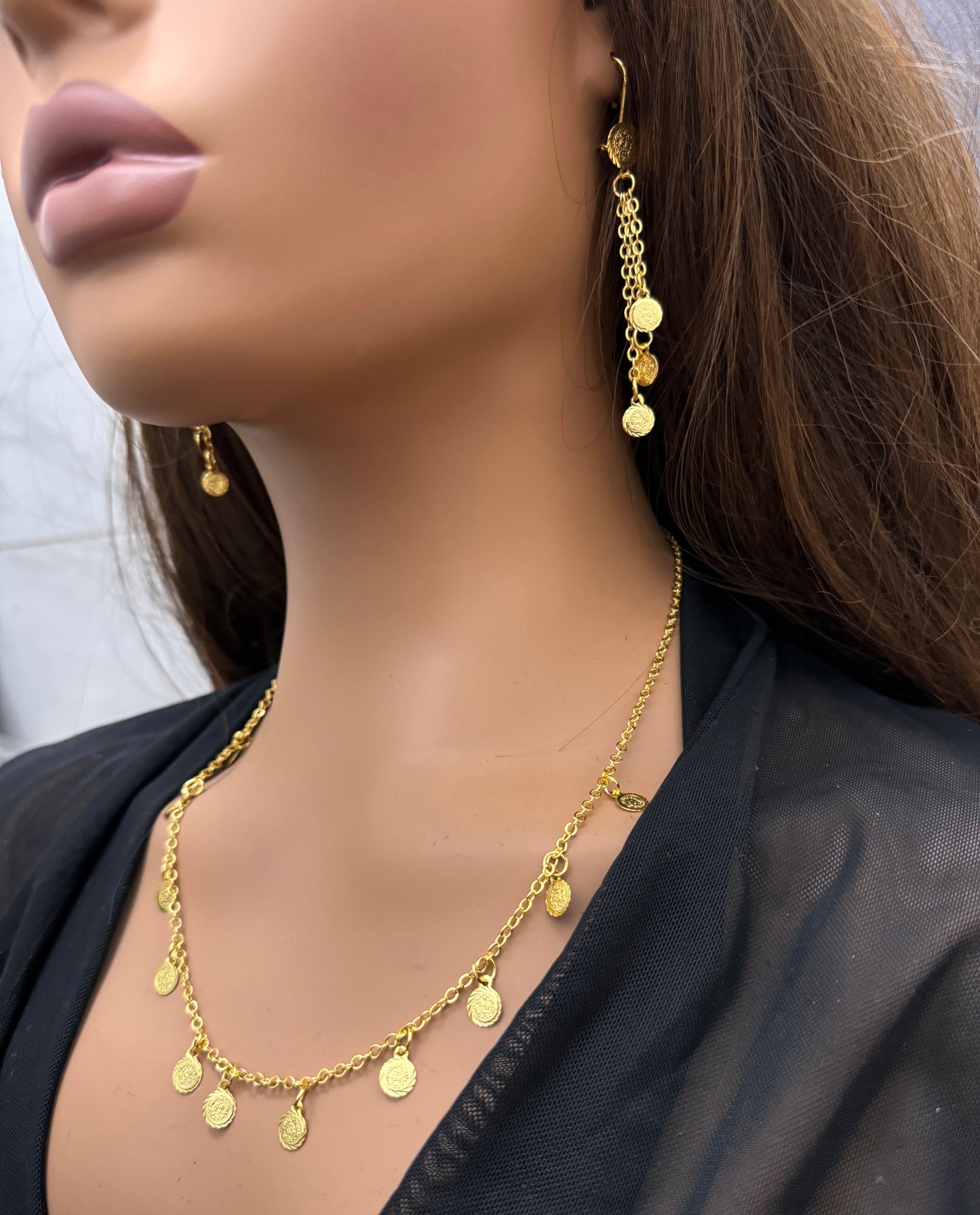 Gold Coin jewelry set