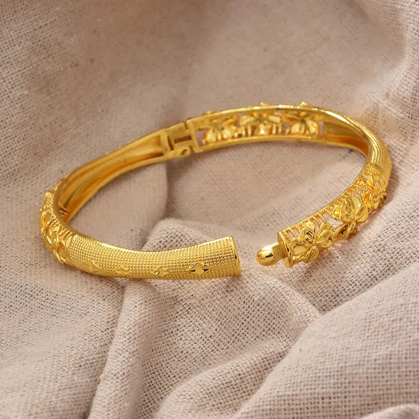 Dubai Gold Bangles, 24K Gold Bangles, Wedding Jewelry Bangle