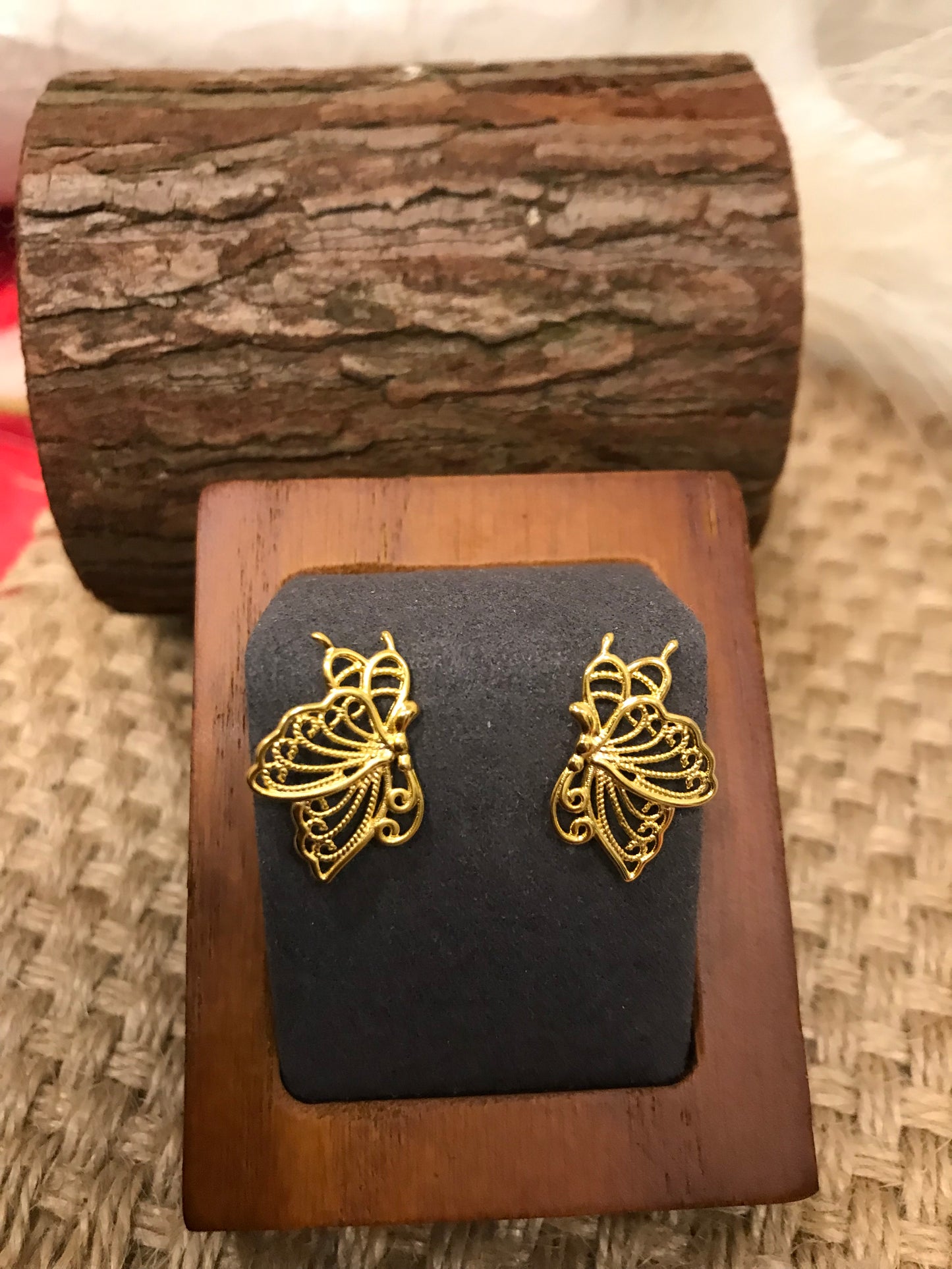 Butterfly Gold Earrings, Earrings