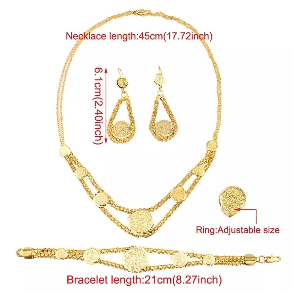 Gold Coin Jewelry Set