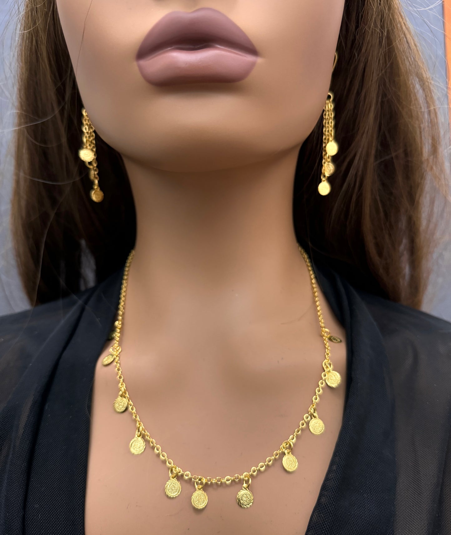 Gold Coin jewelry set