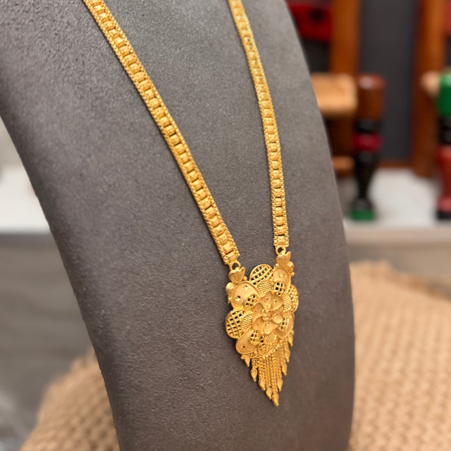 24k Dubai Gold Plated Jewelry Set, Gold Necklace & Earrings Set