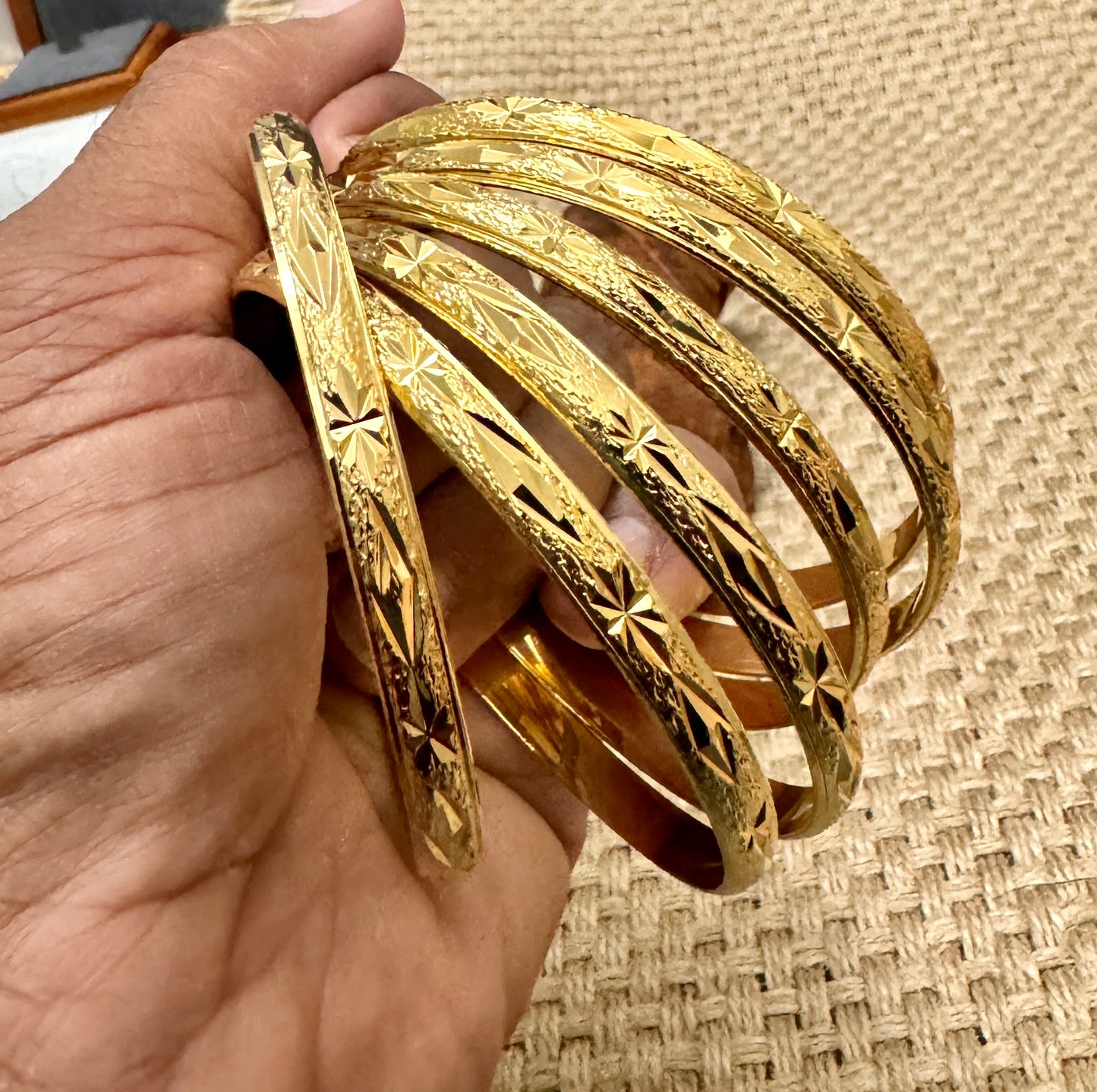 Slip On Bangles, 24K Gold Plated Bangles, Indian Bridal Bangles, Handmade Bracelet for Women