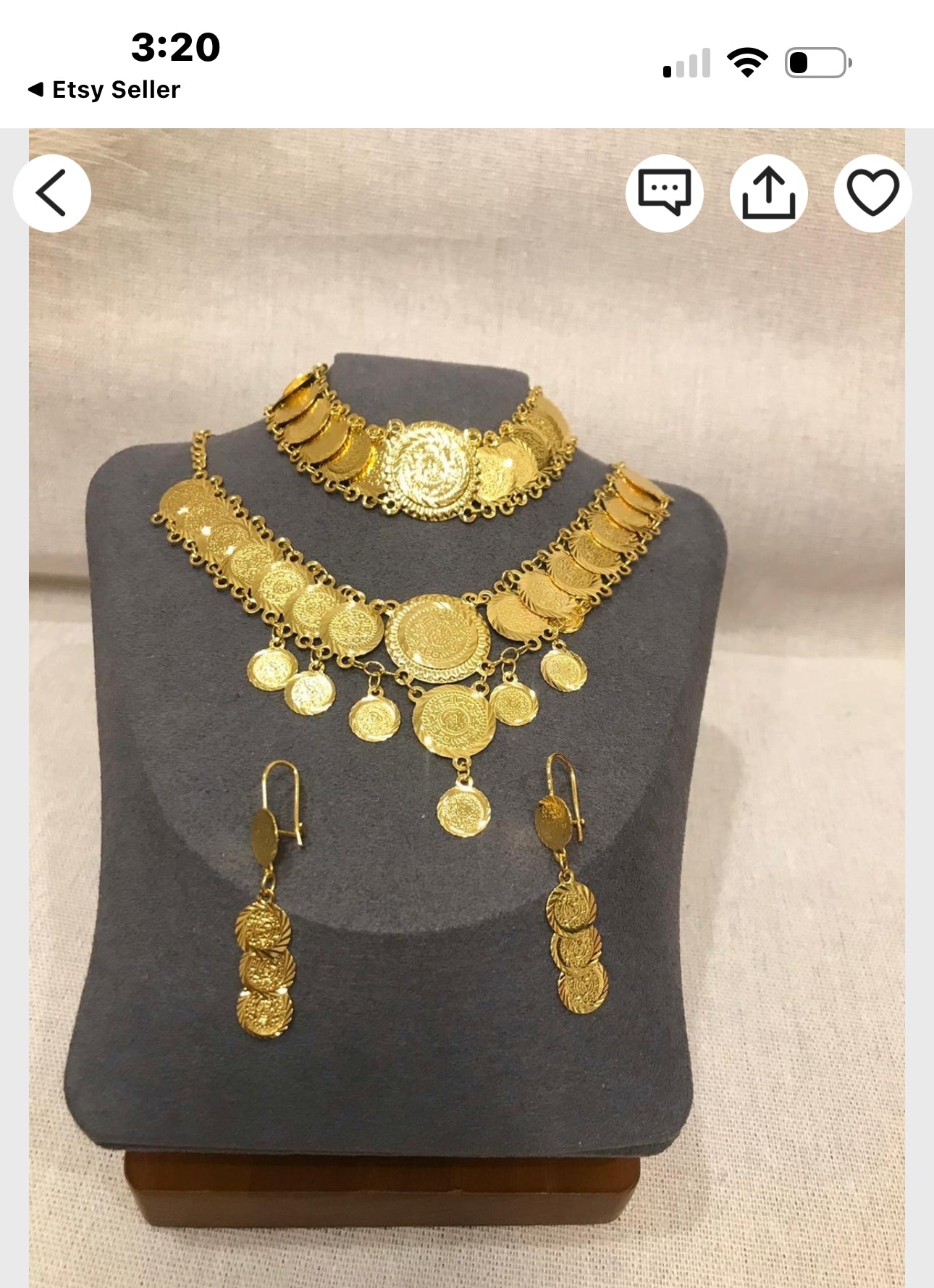 Coin Jewelry Set, Lira Jewelry