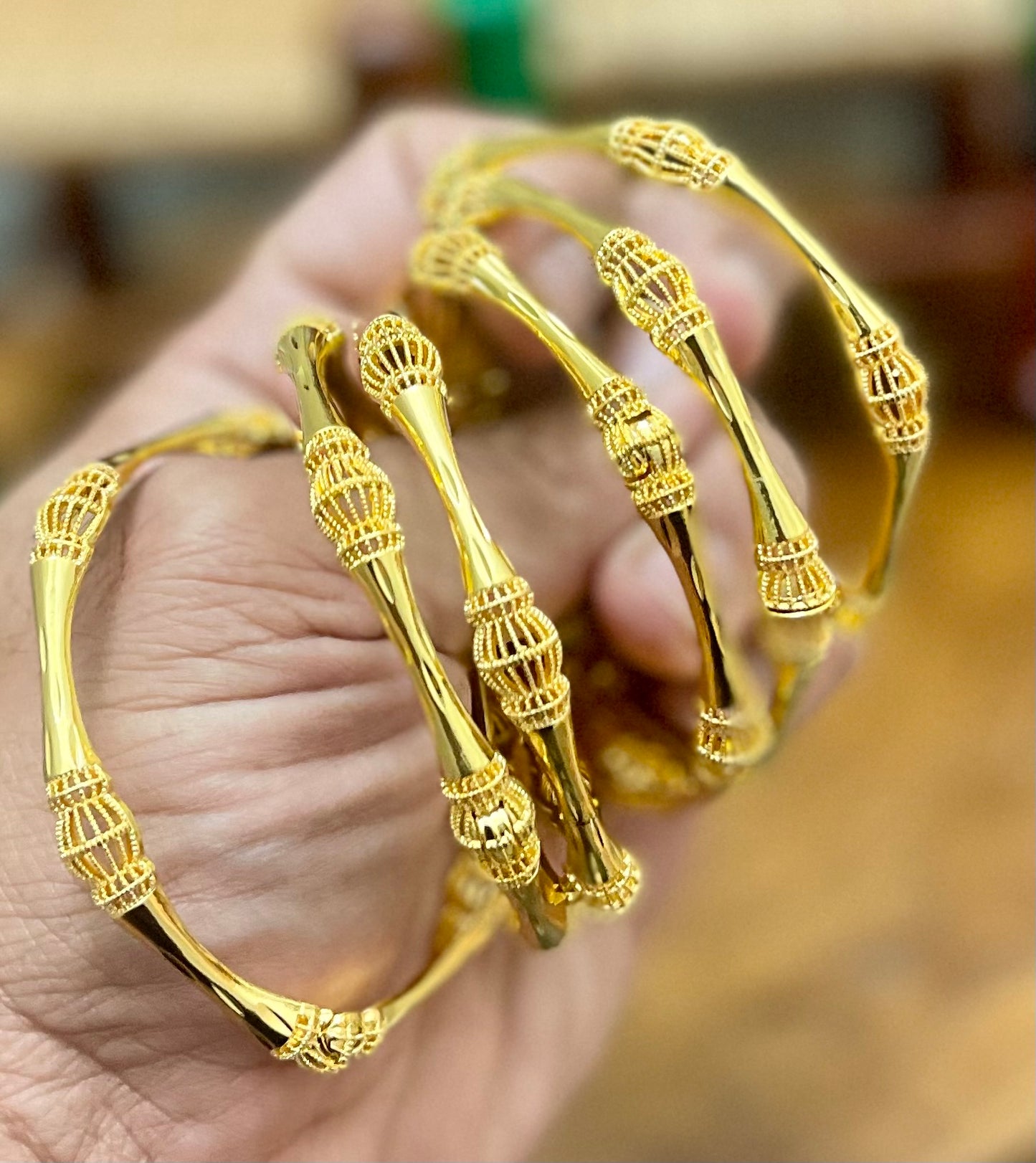 Gold Bangles, Modern Gold Bangles, 24K Dubai Gold Plated Bangles