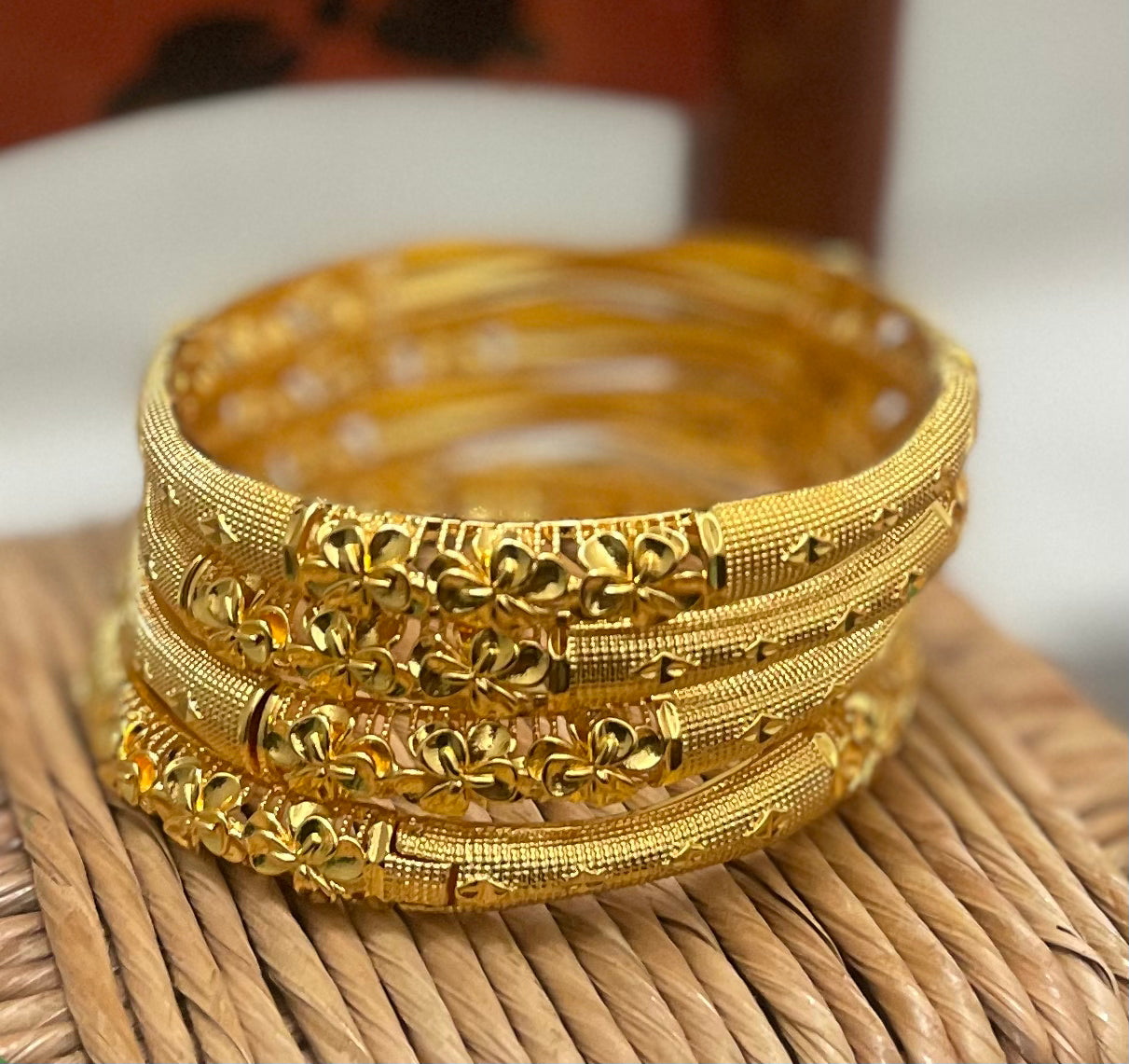 Dubai Gold Bangles, 24K Gold Bangles, Wedding Jewelry Bangle