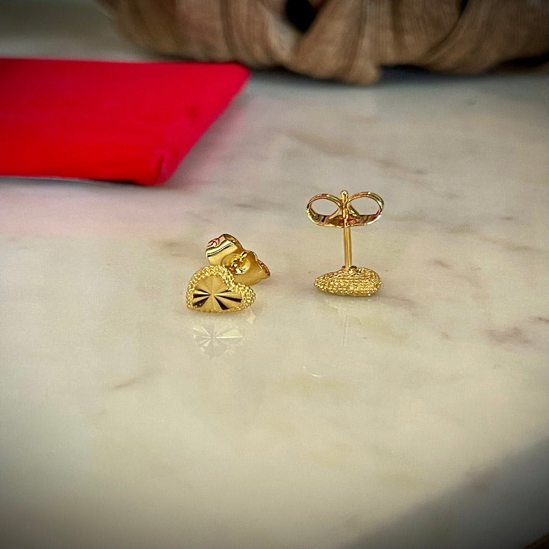 Stud Earrings, Heart Stud Earrings