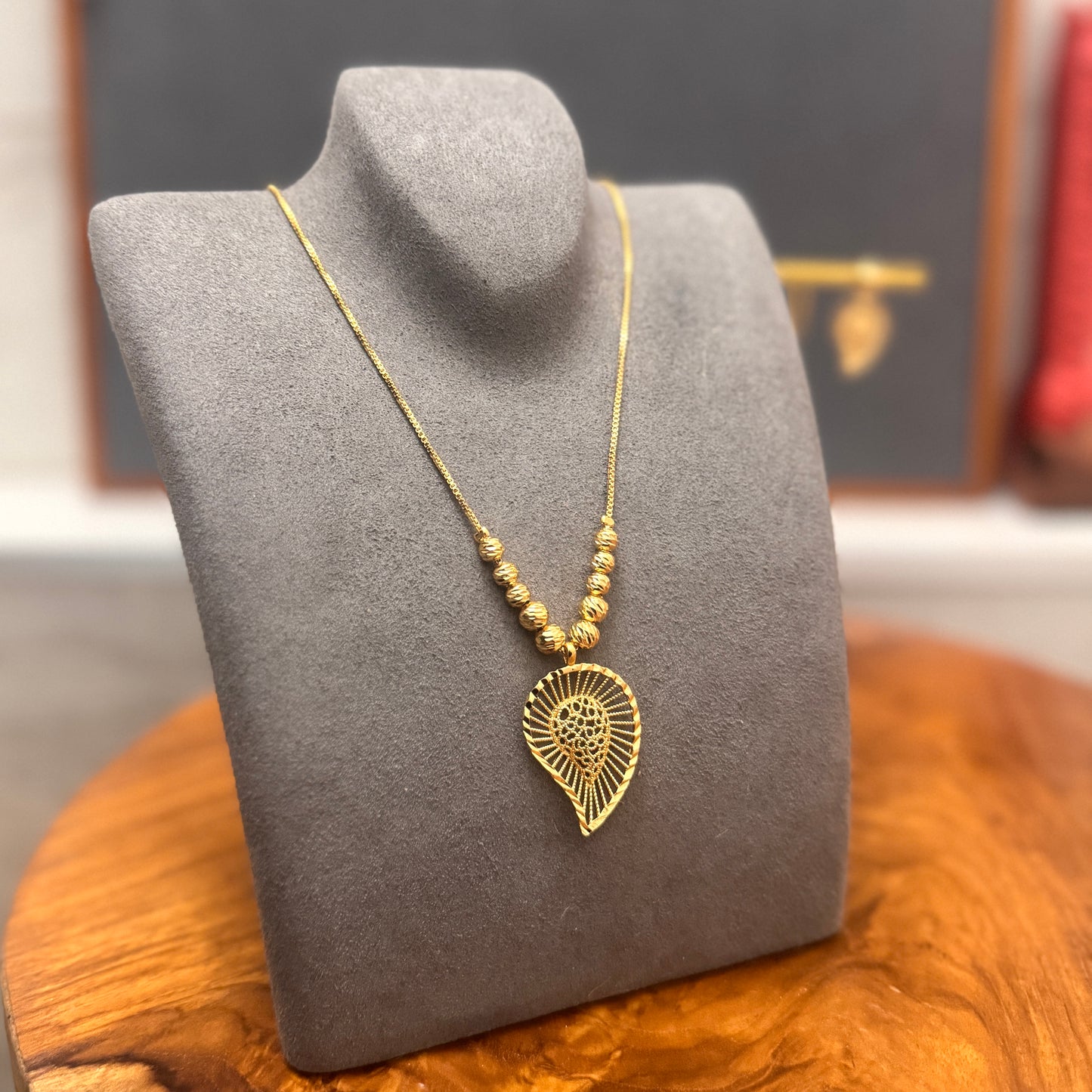 24k Gold Plated Jewelry Set, Gold Necklace & Earrings Set