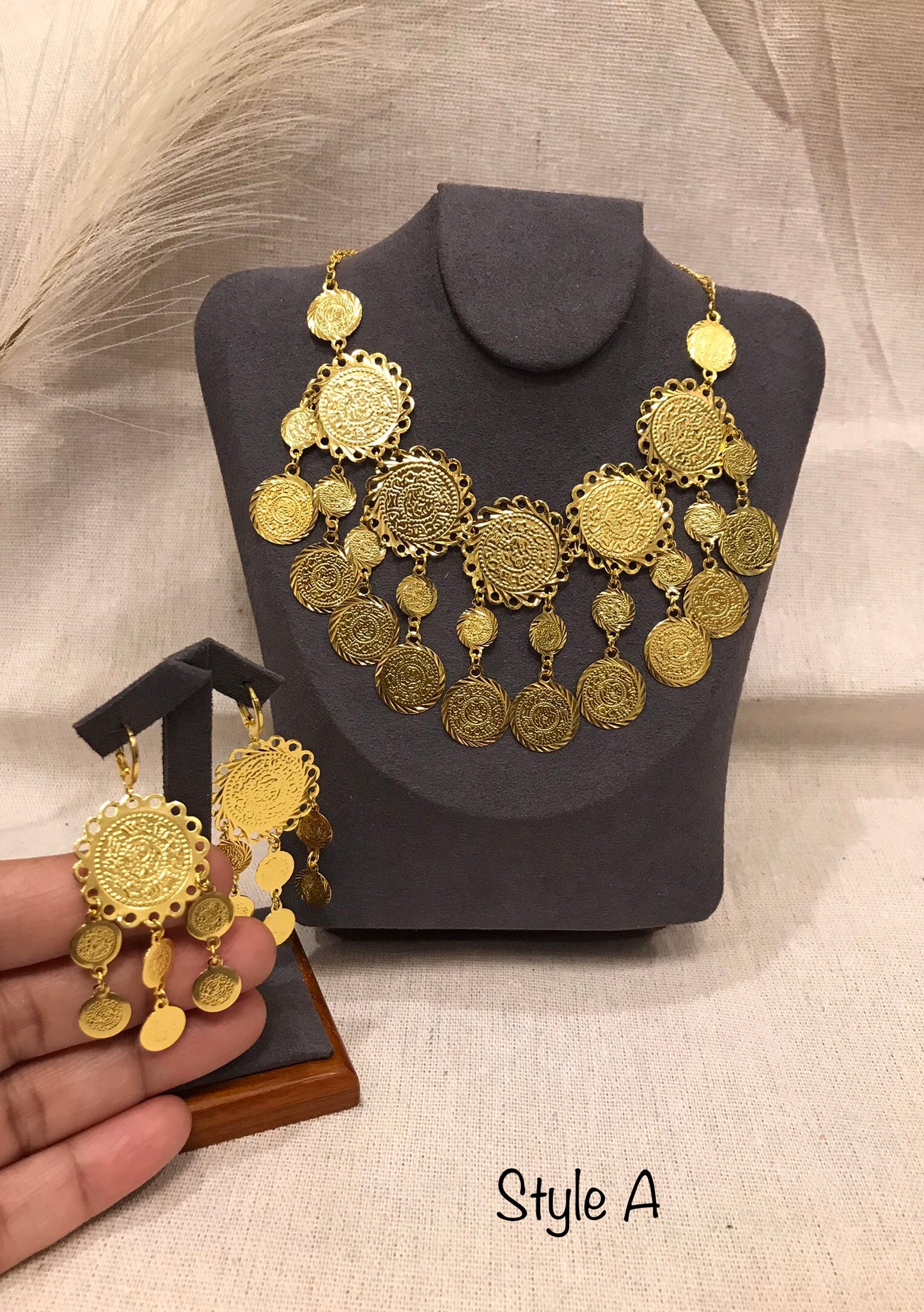 Coin Gold Jewelry Set, Middle East Jewelry