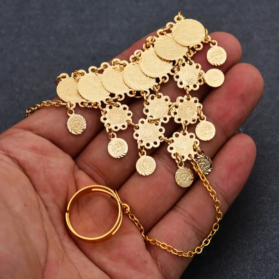 Coin Bracelet, Ancient Coin Bracelet, Gold Bracelet