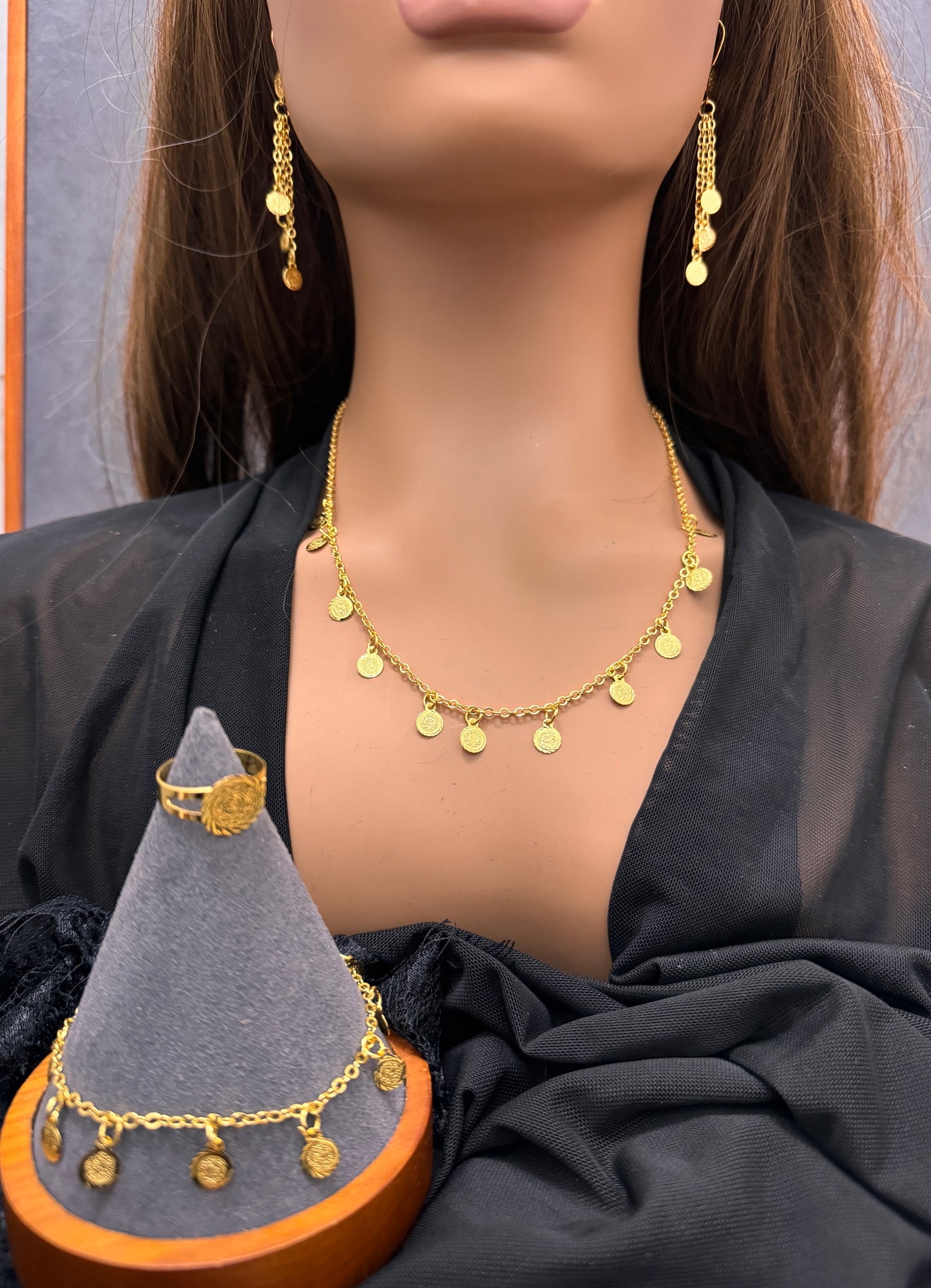 Gold Coin jewelry set