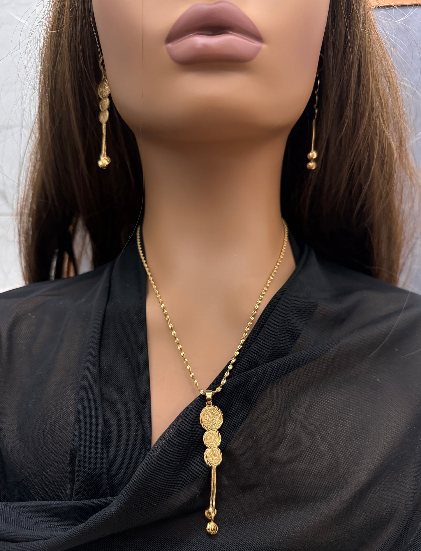 Gold Coin Jewelry Set