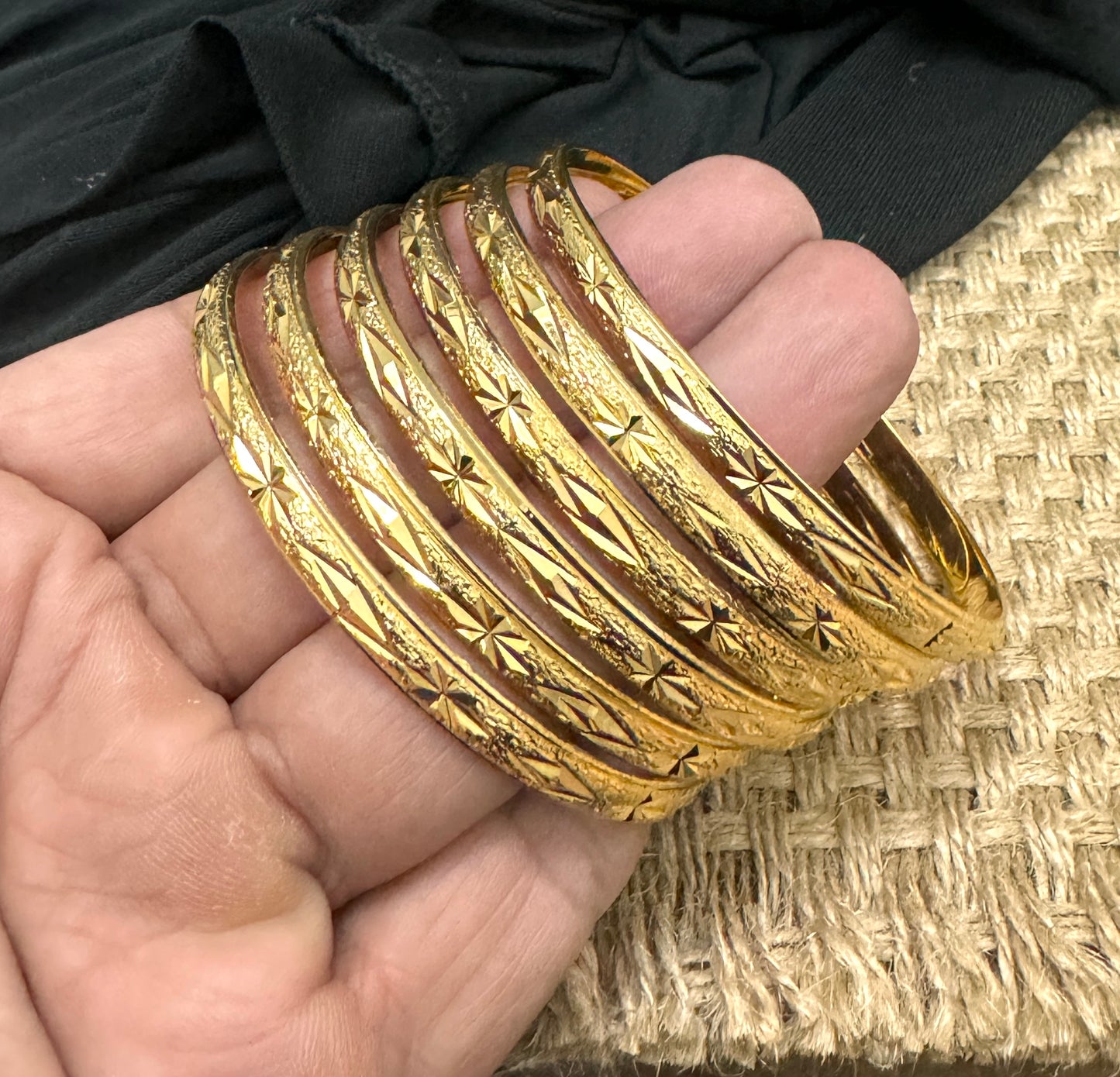 Slip On Bangles, 24K Gold Plated Bangles, Indian Bridal Bangles, Handmade Bracelet for Women