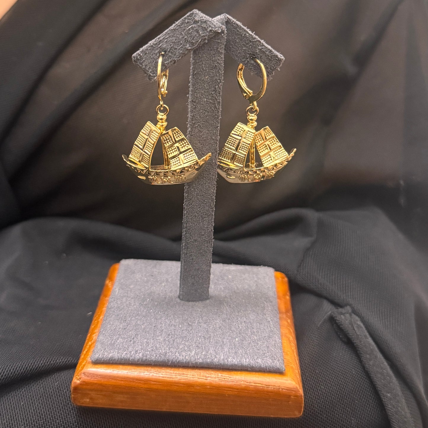 24k Gold Plated Jewelry Set, Gold Necklace & Earrings Set