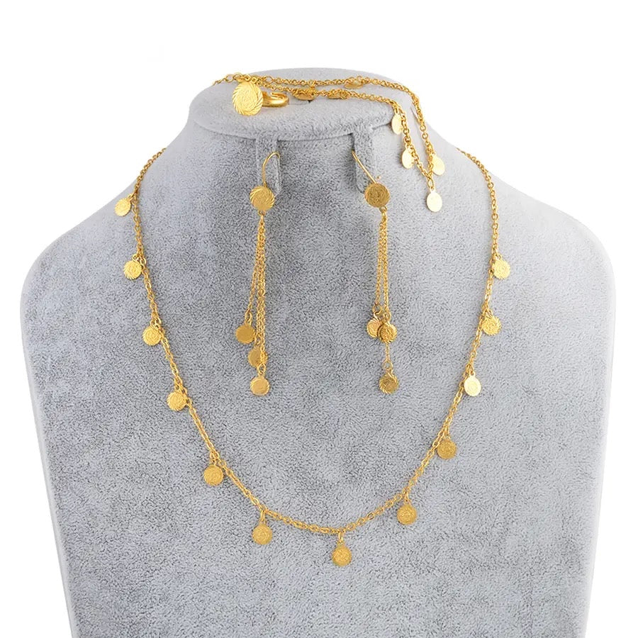 Gold Coin jewelry set