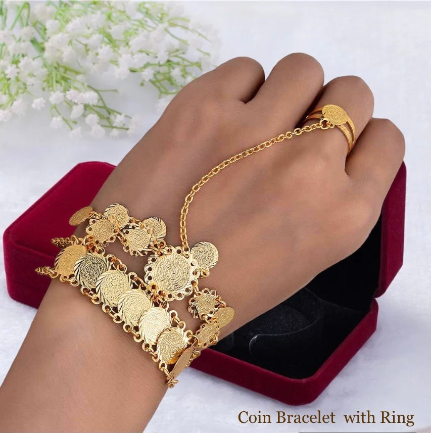 Coin Bracelet, Ancient Coin Bracelet, Gold Bracelet