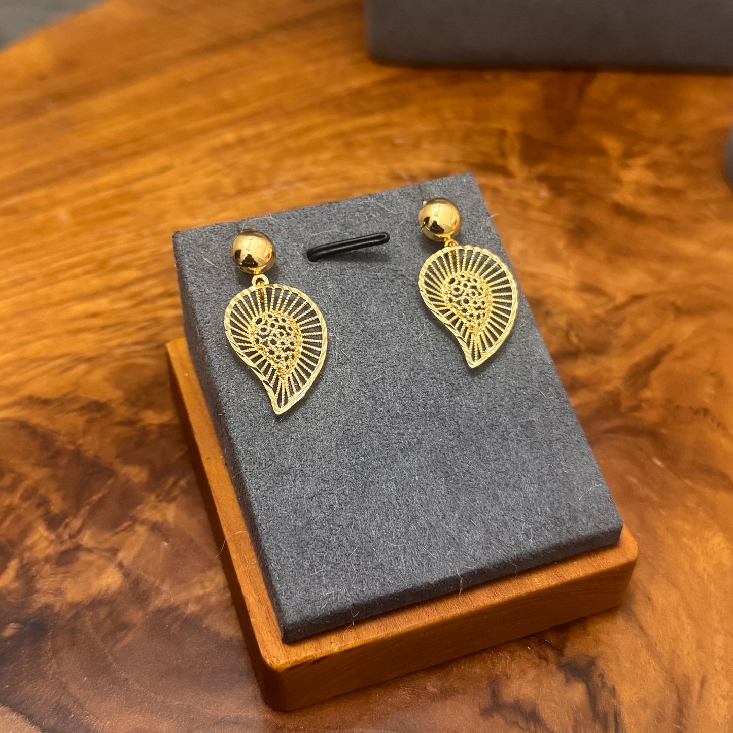 24k Gold Plated Jewelry Set, Gold Necklace & Earrings Set