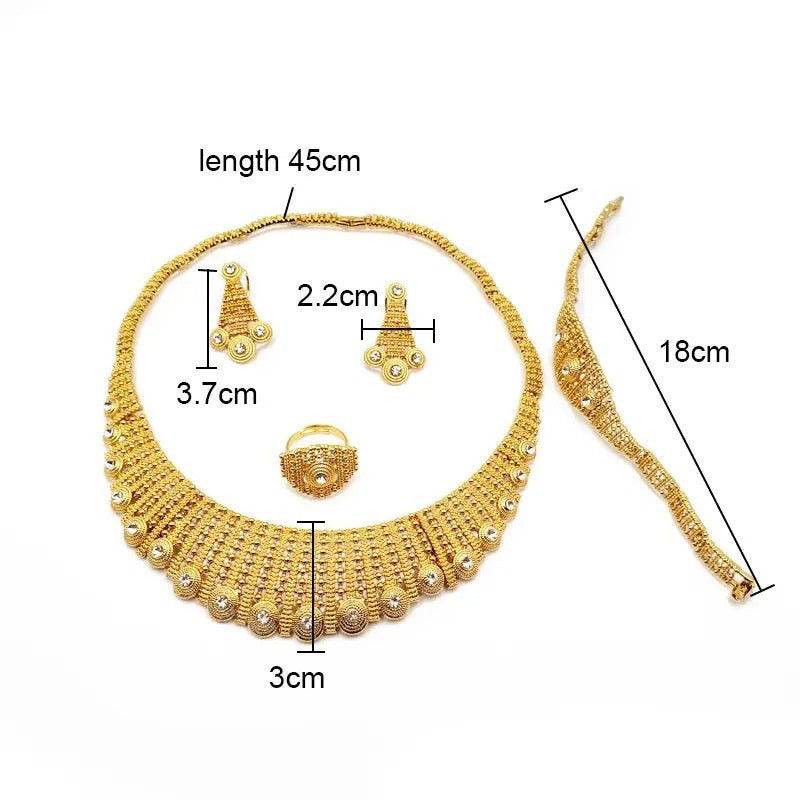 Wedding Gold Jewelry Set, African Queen Jewelry Set
