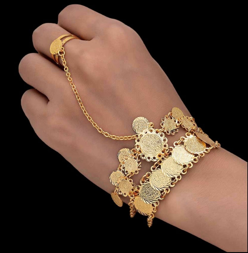 Coin Bracelet, Ancient Coin Bracelet, Gold Bracelet