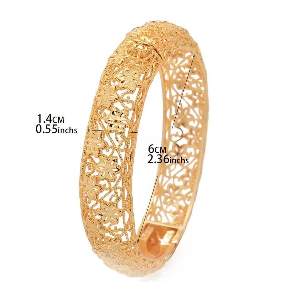 24k Dubai Gold Bangles Gift for Women