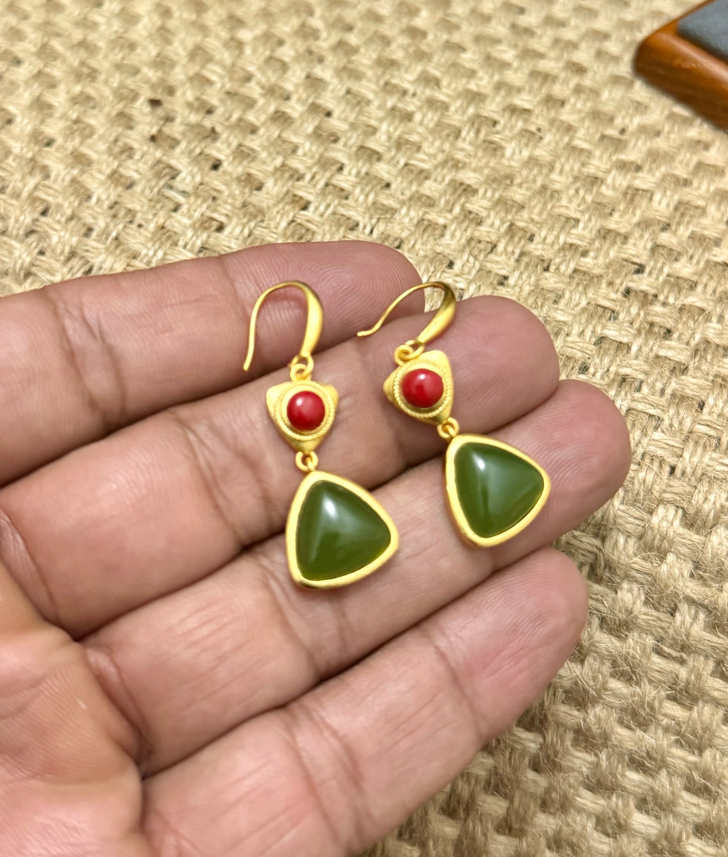 Jade earrings