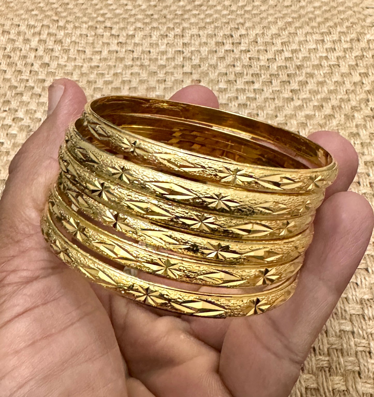 Slip On Bangles, 24K Gold Plated Bangles, Indian Bridal Bangles, Handmade Bracelet for Women