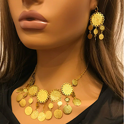 Coin Gold Jewelry Set, Middle East Jewelry