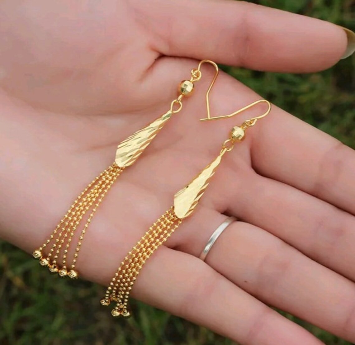Gold Tassel Earrings