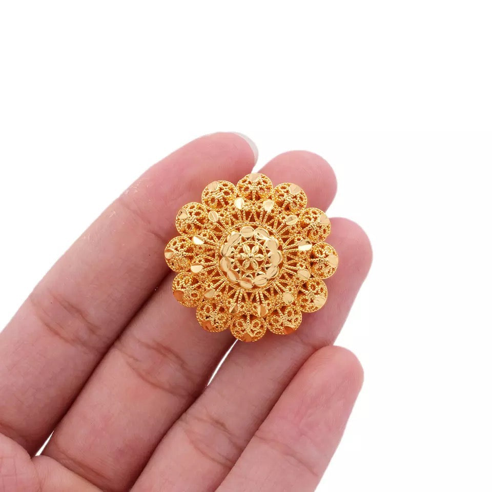 Gold Ring, Adjustable Geometric Ring