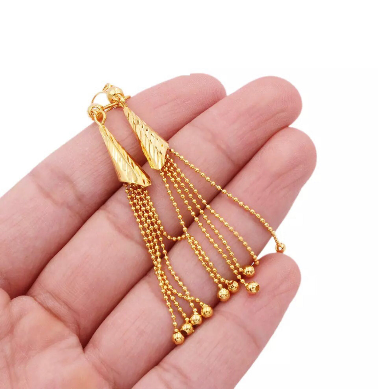 Gold Tassel Earrings