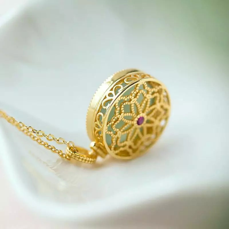 Natural Hetian Jade Necklace, Dainty Jade Necklace