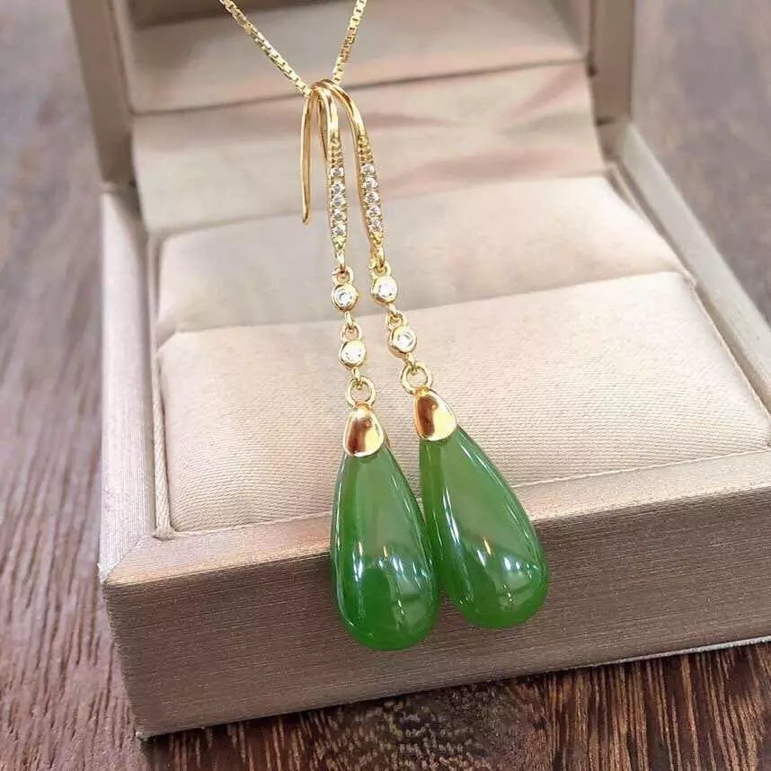 Genuine Jade Earrings, Dangle & Drop Earrings