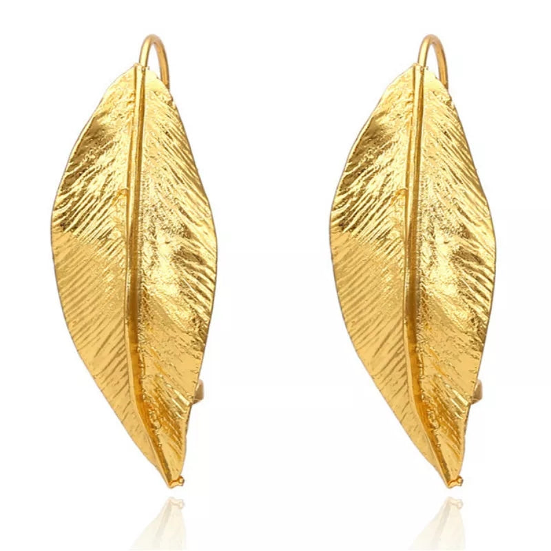 Leaf Earrings, Gold Earrings