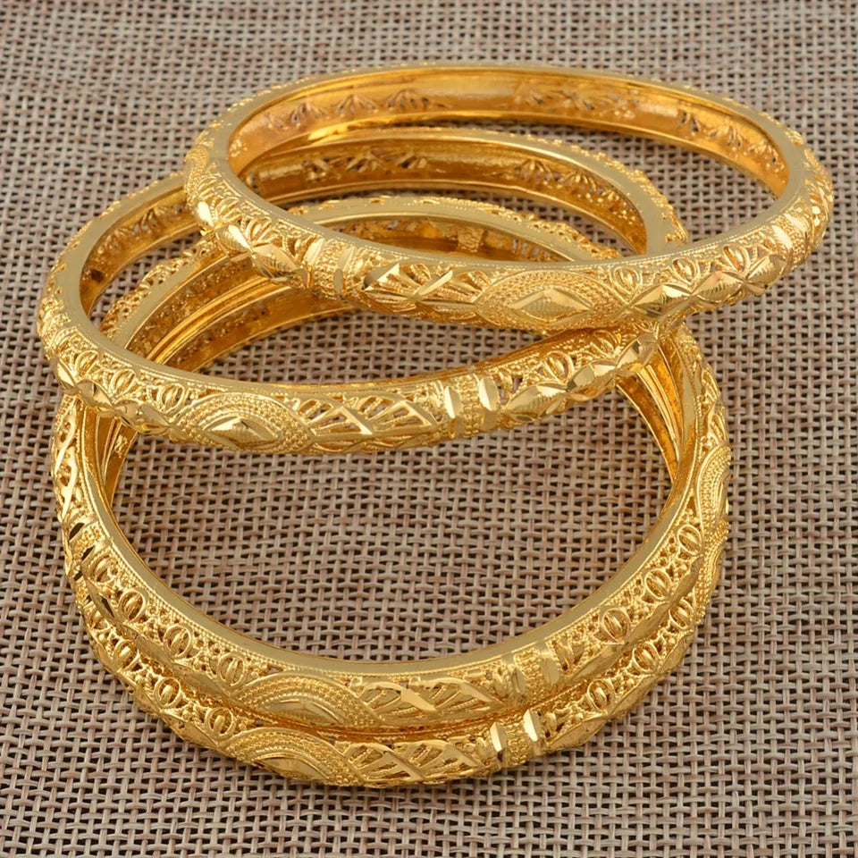 Indian Bridal Bangles, 24k Gold Plated Bangles