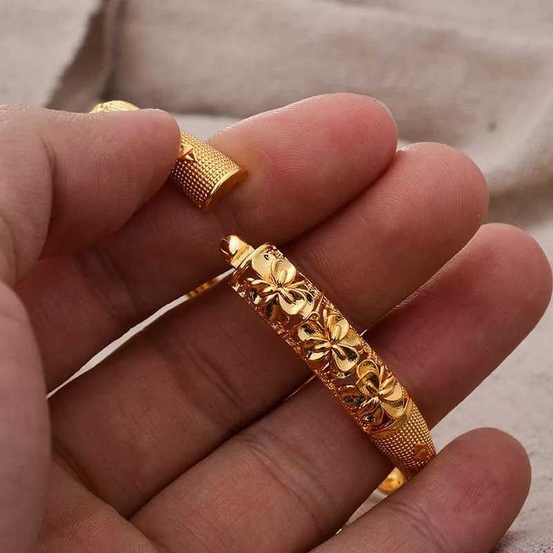 Dubai Gold Bangles, 24K Gold Bangles, Wedding Jewelry Bangle