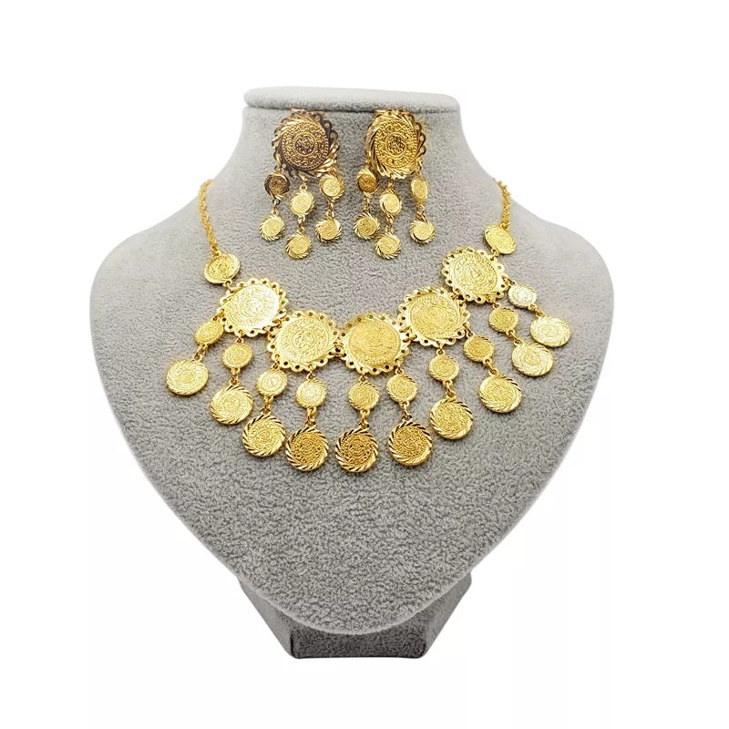 Coin Gold Jewelry Set, Middle East Jewelry