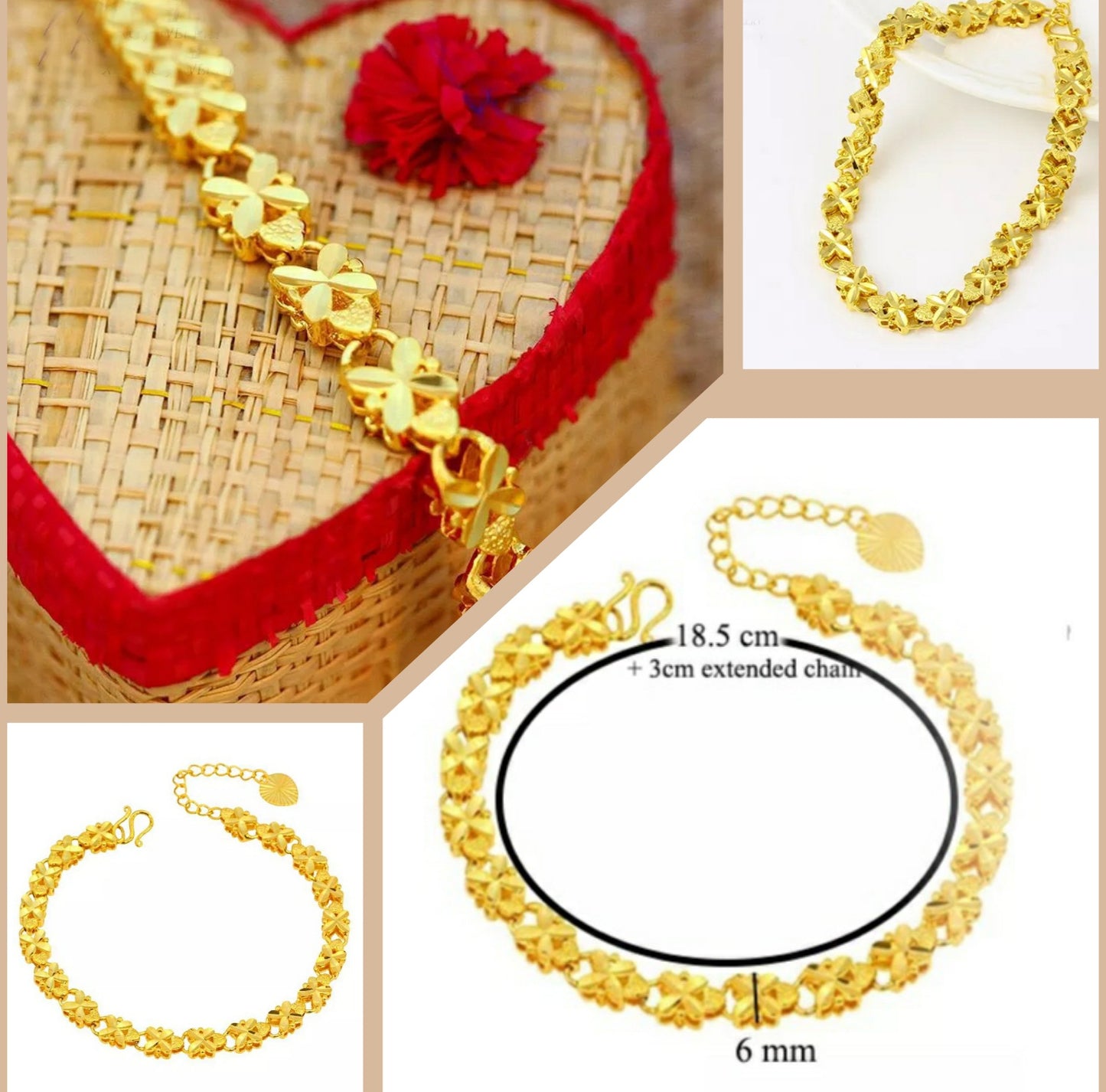 Gold Bracelet for women, Adjustable Bracelet, Gift for Her