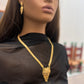 24k Dubai Gold Plated Jewelry Set, Jewelry Set for Women, Gold Necklace & Earrings Set