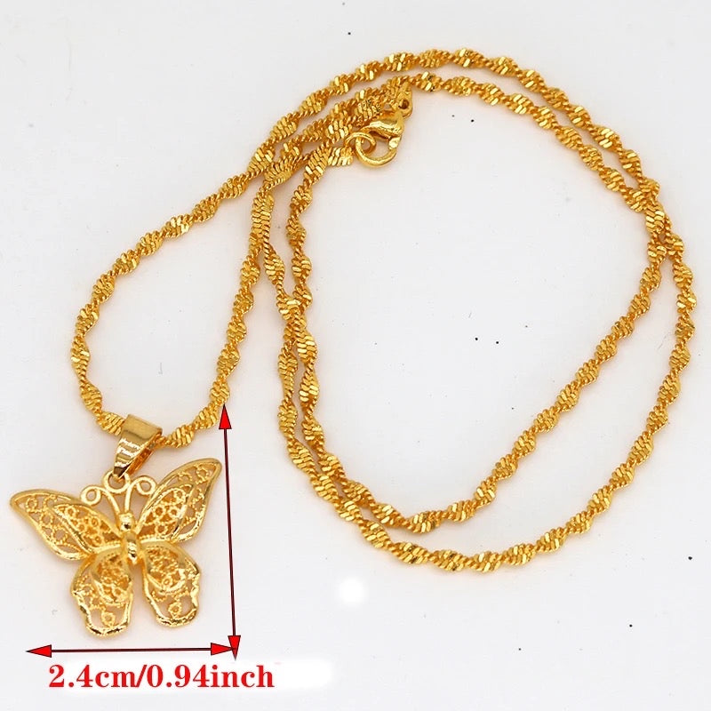 Dainty Butterfly necklace, Gold Necklace