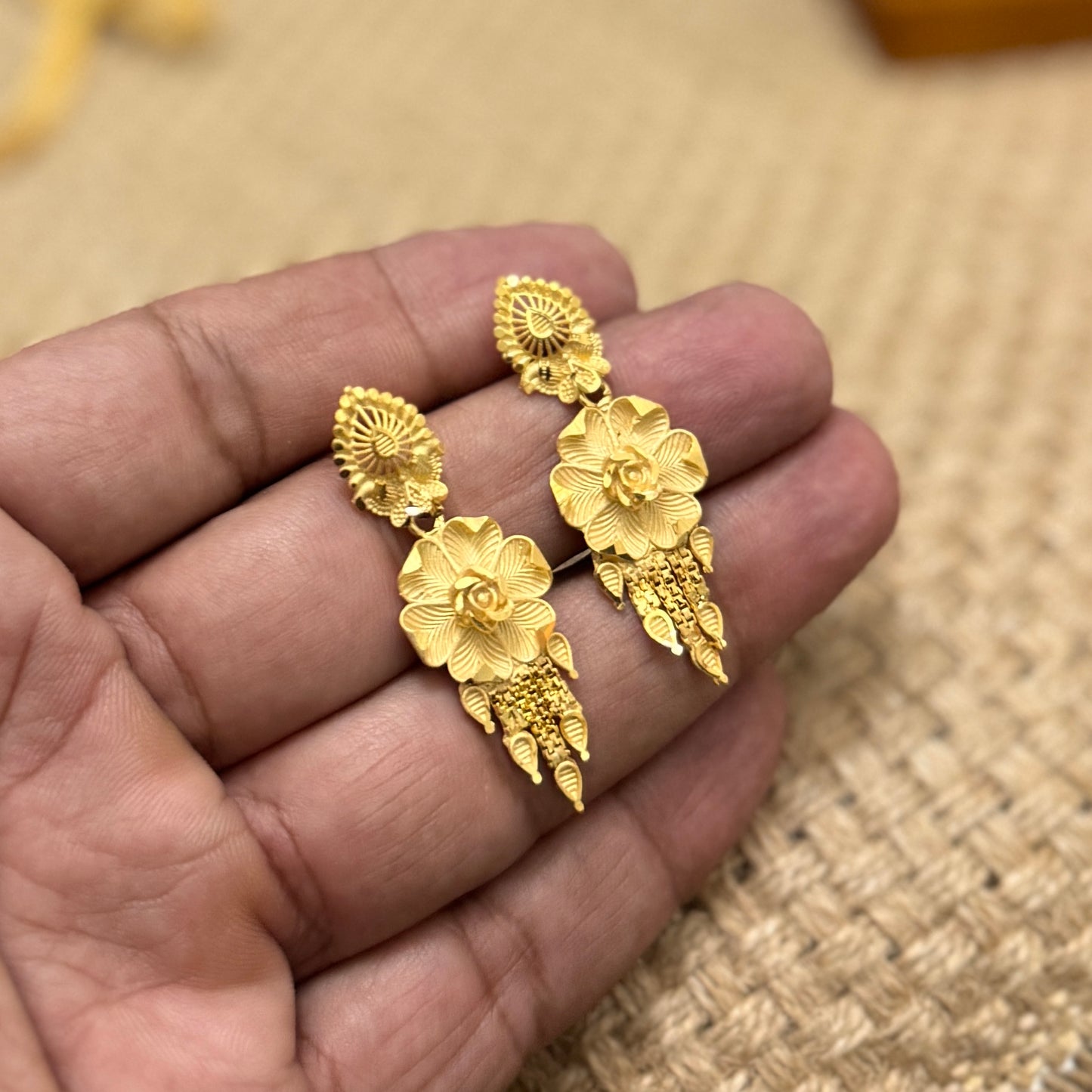 24k Dubai Gold Plated Jewelry Set, Gold Necklace & Earrings Set