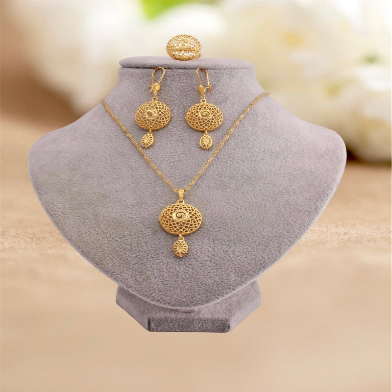 Jewelry Set, 24K Dubai Gold Plated Jewelry Sets