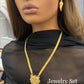 24k Dubai Gold Plated Jewelry Set, Gold Necklace & Earrings Set
