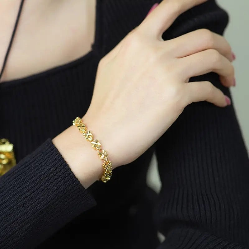 Gold Bracelet, Cuff Gold Bracelet