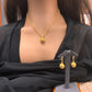 Gold Bead Jewelry Set, Gold Necklace